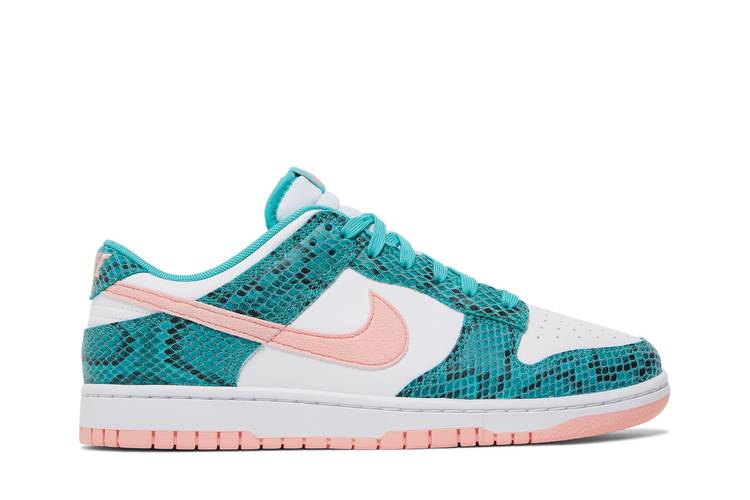 Nike Dunk Low Snakeskin Washed Teal Bleached Coral - DR8577-300