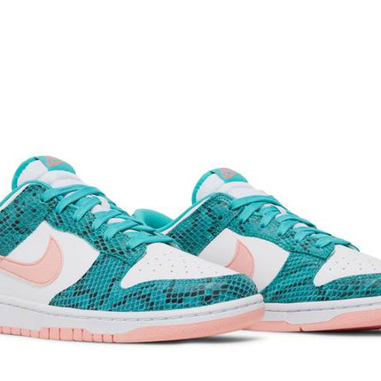 Nike Dunk Low Snakeskin Washed Teal Bleached Coral - DR8577-300