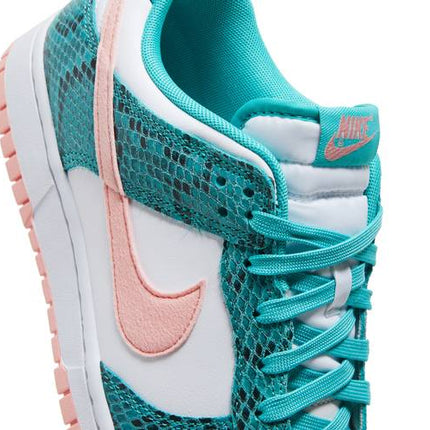 Nike Dunk Low Snakeskin Washed Teal Bleached Coral - DR8577-300