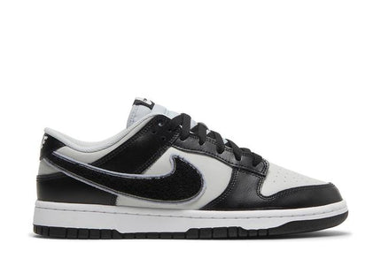 Nike Dunk Low Chenille Swoosh Grey Black - DQ7683-001