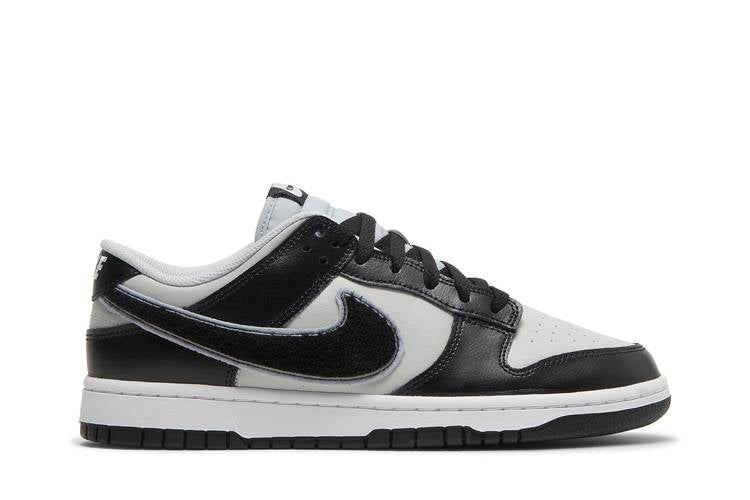 Nike Dunk Low Chenille Swoosh Grey Black - DQ7683-001