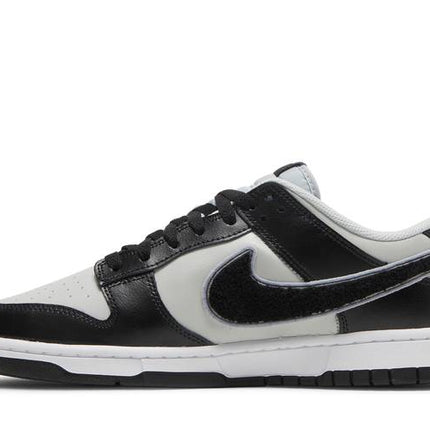 Nike Dunk Low Chenille Swoosh Grey Black - DQ7683-001