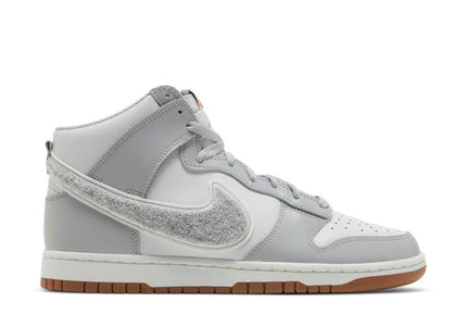 Nike Dunk High Retro Chenille Swoosh White Grey - DR8805-003