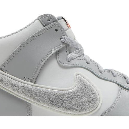 Nike Dunk High Retro Chenille Swoosh White Grey - DR8805-003