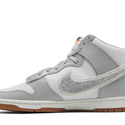 Nike Dunk High Retro Chenille Swoosh White Grey - DR8805-003