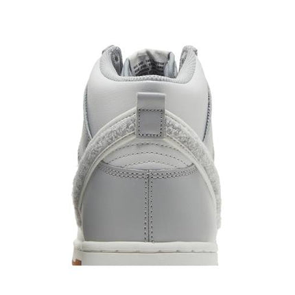 Nike Dunk High Retro Chenille Swoosh White Grey - DR8805-003