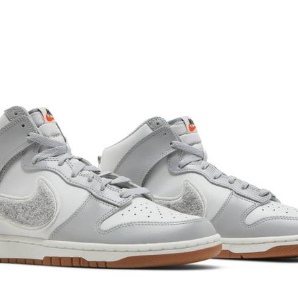 Nike Dunk High Retro Chenille Swoosh White Grey - DR8805-003