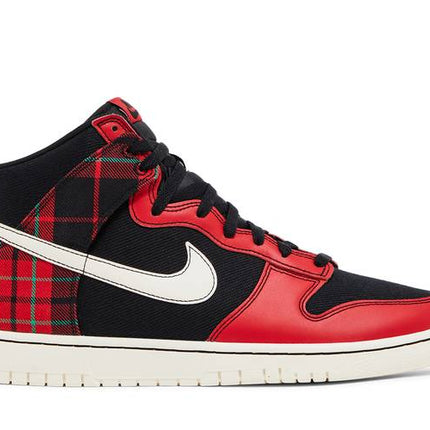 Nike Dunk High SE Tartan Plaid Black University Red - DV0826-001