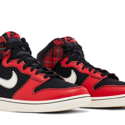 Nike Dunk High SE Tartan Plaid Black University Red - DV0826-001