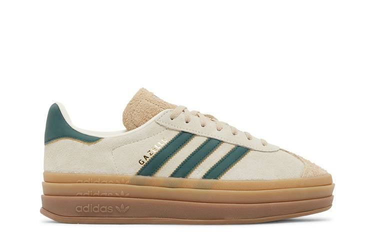 Adidas Gazelle Bold Magic Beige Collegiate Green - ID7056