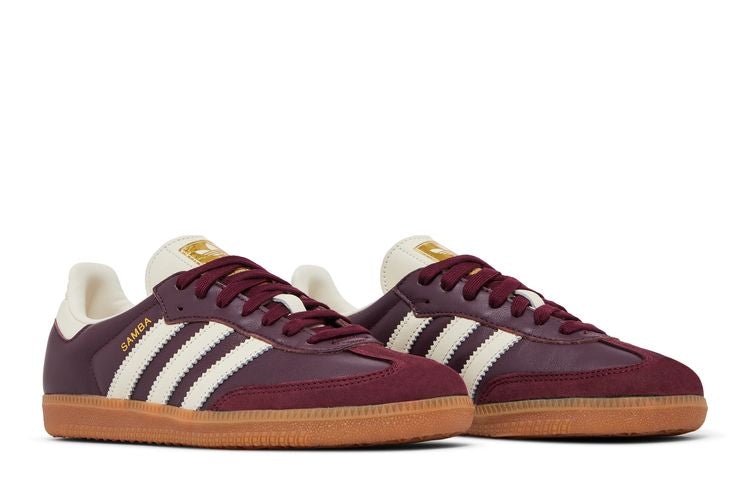 Adidas Samba OG Maroon Gold Metallic - ID0477