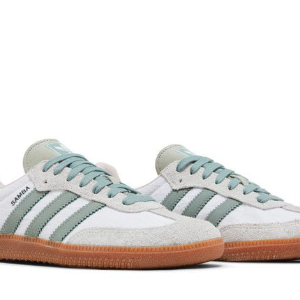 Adidas Samba OG  Cloud White Silver Green - ID0492