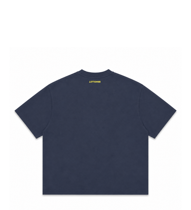 DECODED T-SHIRT – DUNKELBLAU / GELB