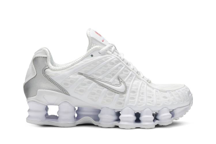 Nike Shox TL White Metallic Silver Max Orange - AR3566-100 / AV3595-100