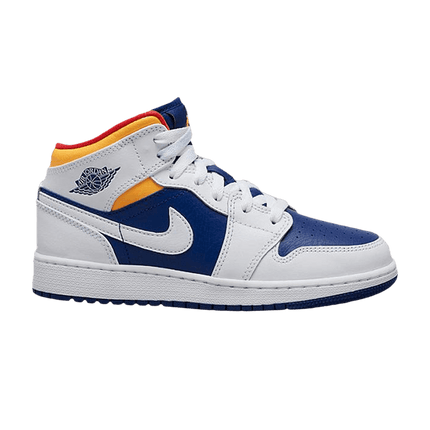 Air Jordan Air Jordan 1 Mid White Laser Orange Deep Royal Blue - 554725-131