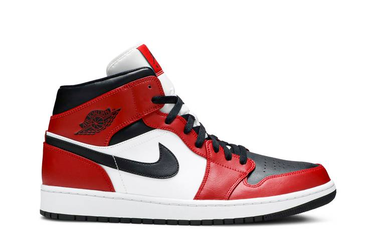 Air Jordan Air Jordan 1 Mid Chicago Black Toe - 554724-069 / 554725-069