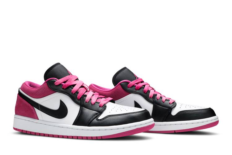 Air Jordan Air Jordan 1 Low Black Active Fuchsia - undefined