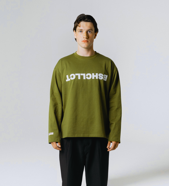 DECODED LONGSLEEVE - OLIJFGROEN