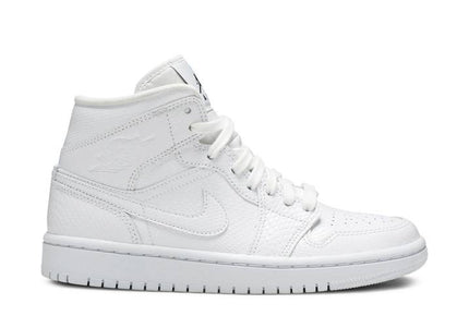 Air Jordan Air Jordan 1 Mid White Snakeskin - BQ6472-110