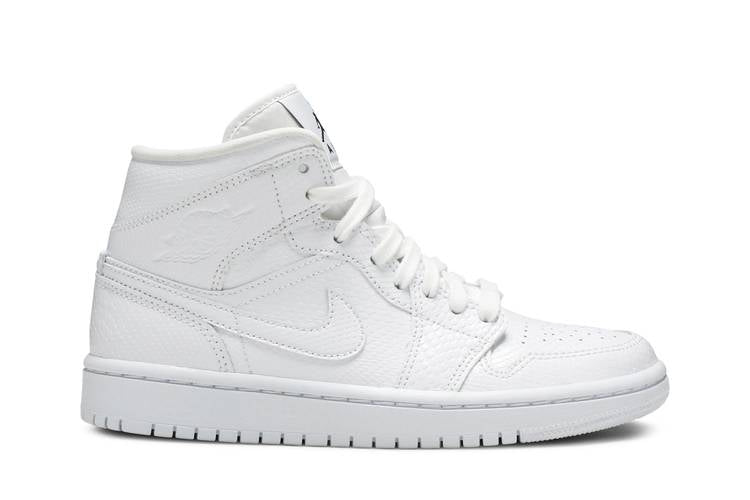 Air Jordan Air Jordan 1 Mid White Snakeskin - BQ6472-110