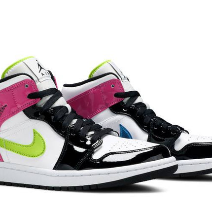 Air Jordan Air Jordan 1 Mid White Black Cyber Pink - CZ9834-100 / CZ9835-100