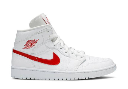 Air Jordan Air Jordan 1 Mid White University Red - BQ6472-106