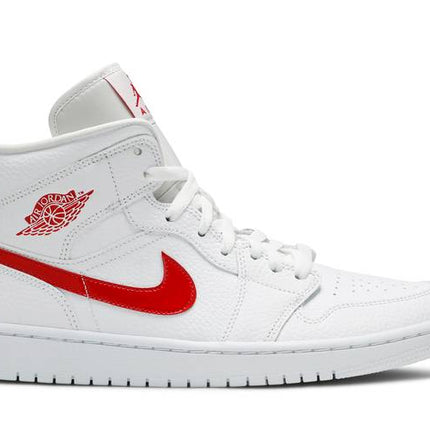 Air Jordan Air Jordan 1 Mid White University Red - BQ6472-106