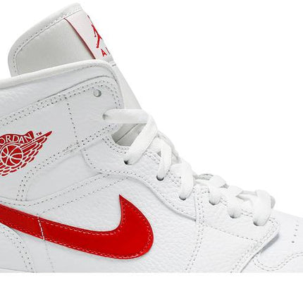 Air Jordan Air Jordan 1 Mid White University Red - BQ6472-106