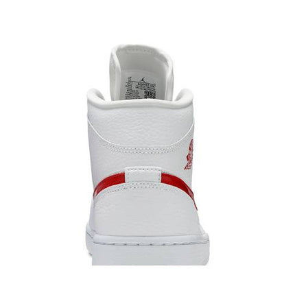 Air Jordan Air Jordan 1 Mid White University Red - BQ6472-106