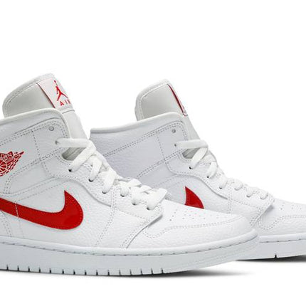 Air Jordan Air Jordan 1 Mid White University Red - BQ6472-106