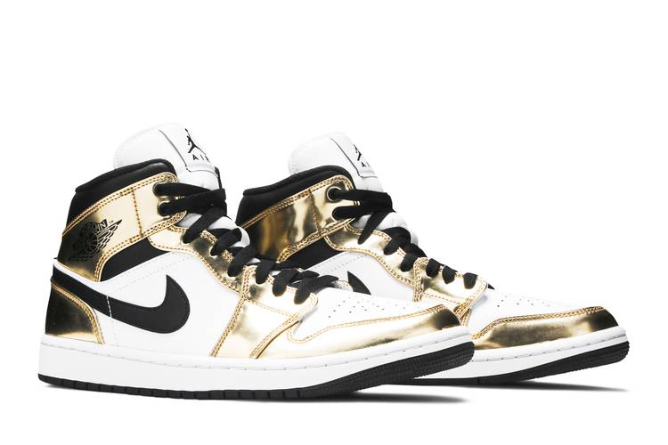 Air Jordan Air Jordan 1 Mid White Metallic Gold - DC1419-700 / DC1420-700