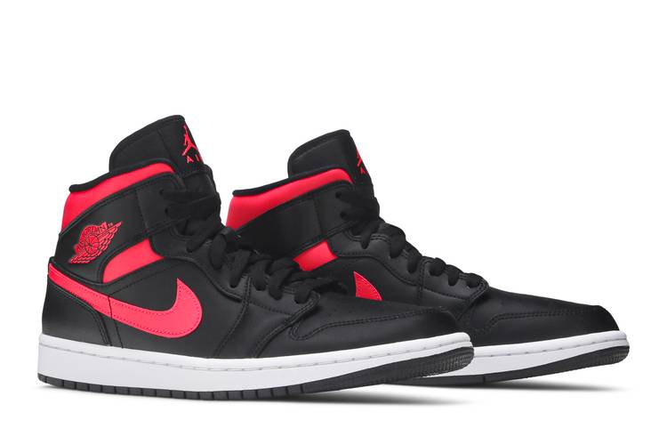 Air Jordan Air Jordan 1 Mid Black Siren Red - BQ6472-004