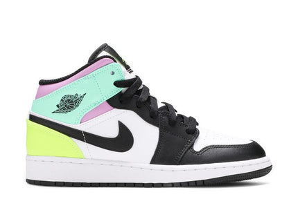 Air Jordan Air Jordan 1 Mid Pastel Black Toe - 554725-175