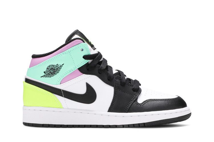 Air Jordan Air Jordan 1 Mid Pastel Black Toe - 554725-175