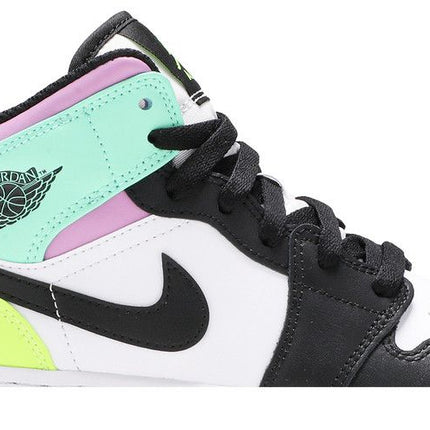 Air Jordan Air Jordan 1 Mid Pastel Black Toe - 554725-175