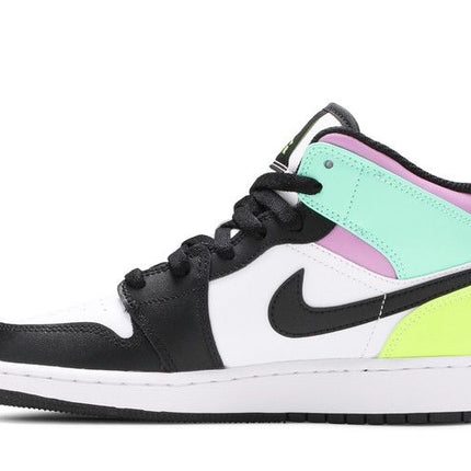 Air Jordan Air Jordan 1 Mid Pastel Black Toe - 554725-175