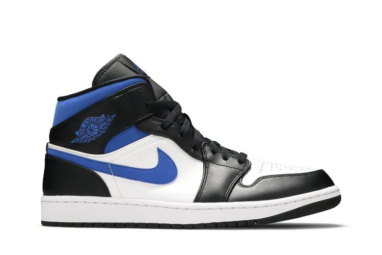 Air Jordan Air Jordan 1 Mid White Black Royal - 554725-140 / 554724-140