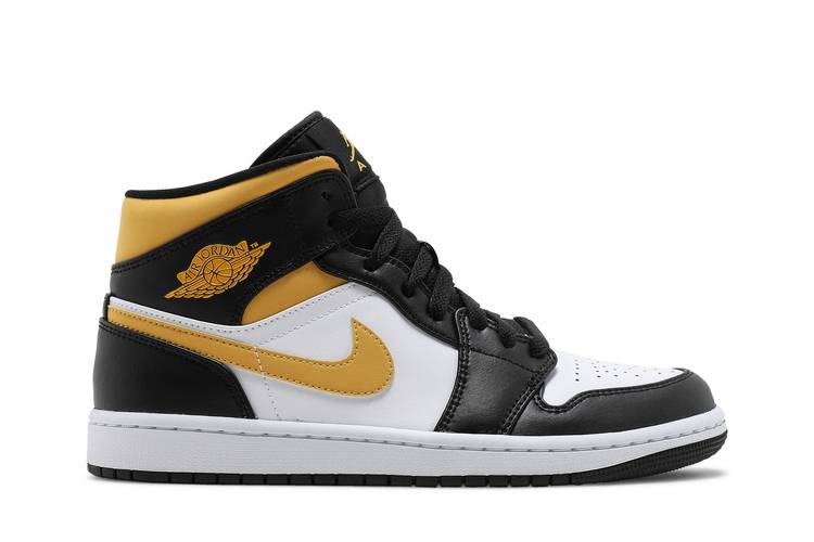 Air Jordan Air Jordan 1 Mid White Pollen Black - 554724-177 / 554725-177