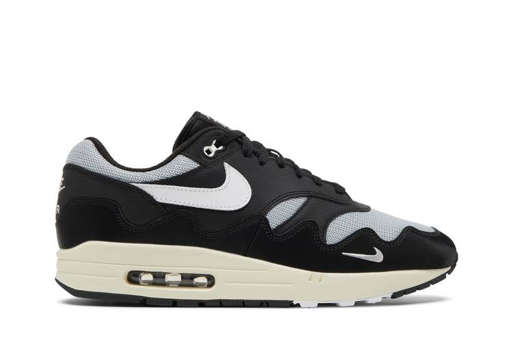 Nike Air Max 1 Patta Black Grey (Special Box + Bracelet) - DQ0299-001