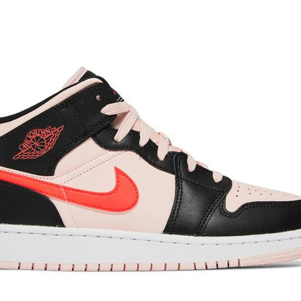 Air Jordan Air Jordan 1 Mid Black Pink Crimson - 554725-604