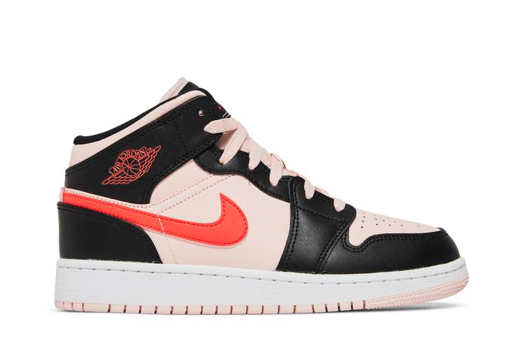 Air Jordan Air Jordan 1 Mid Black Pink Crimson - 554725-604