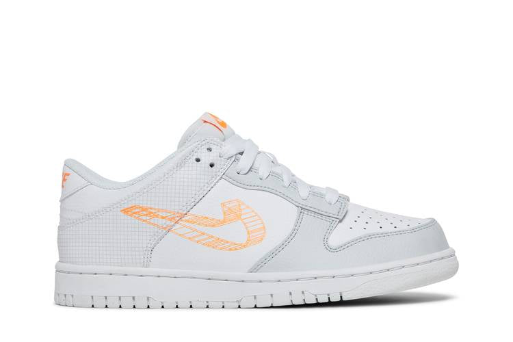 Nike Dunk Low 3D Swoosh White Grey - DR0171-100