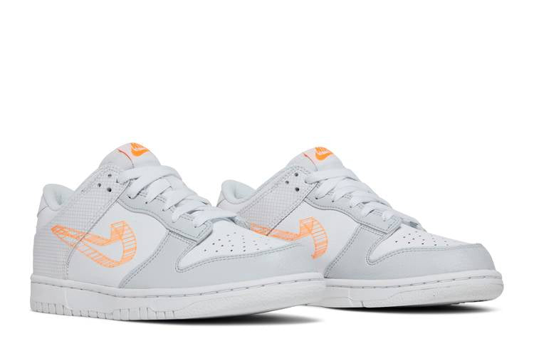 Nike Dunk Low 3D Swoosh White Grey - DR0171-100