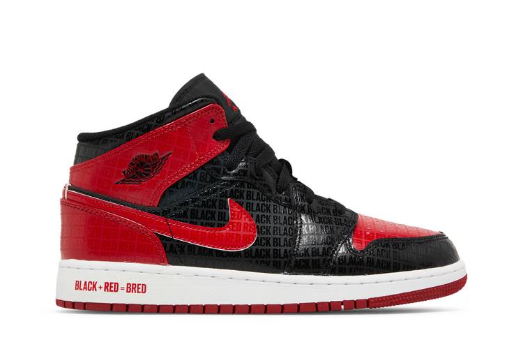 Air Jordan Air Jordan 1 Mid Bred Text - DM9650-001