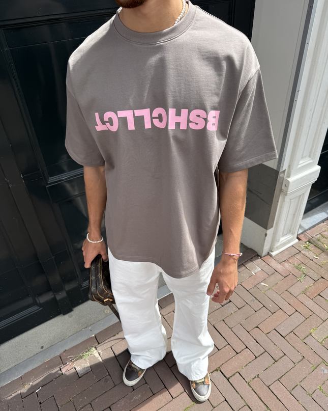 DECODED TEE - BROWN PINK