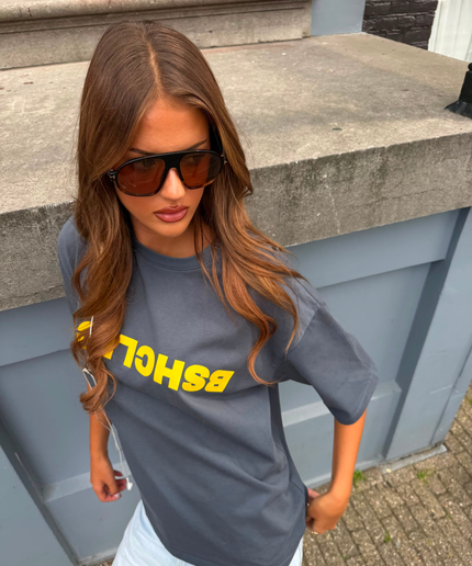 DECODED TEE - DARK BLUE / YELLOW
