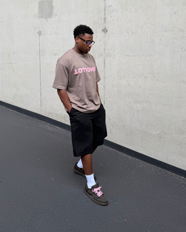 DECODED TEE - BROWN PINK