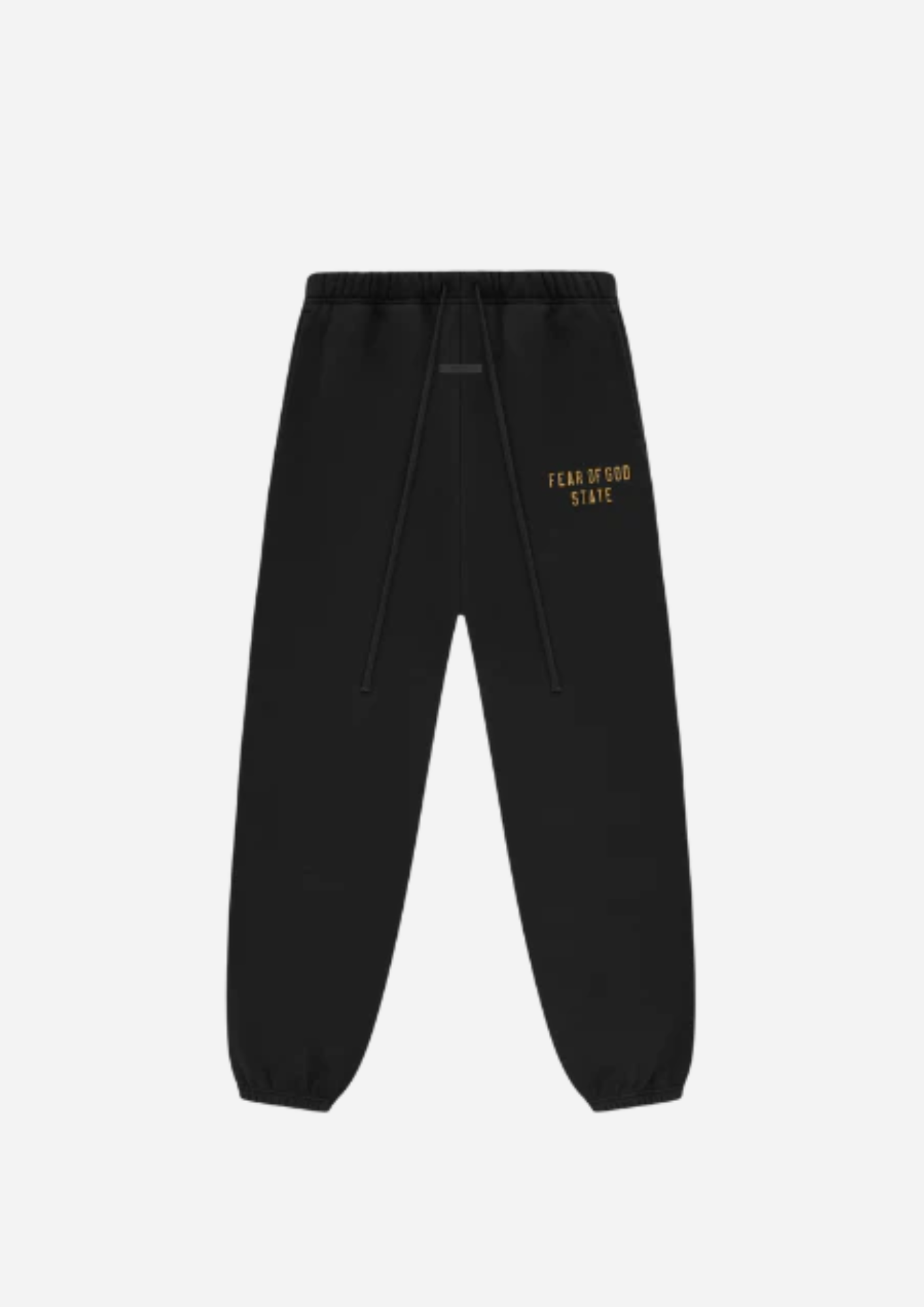 Fear of God Essentials Black Yellow State Joggers