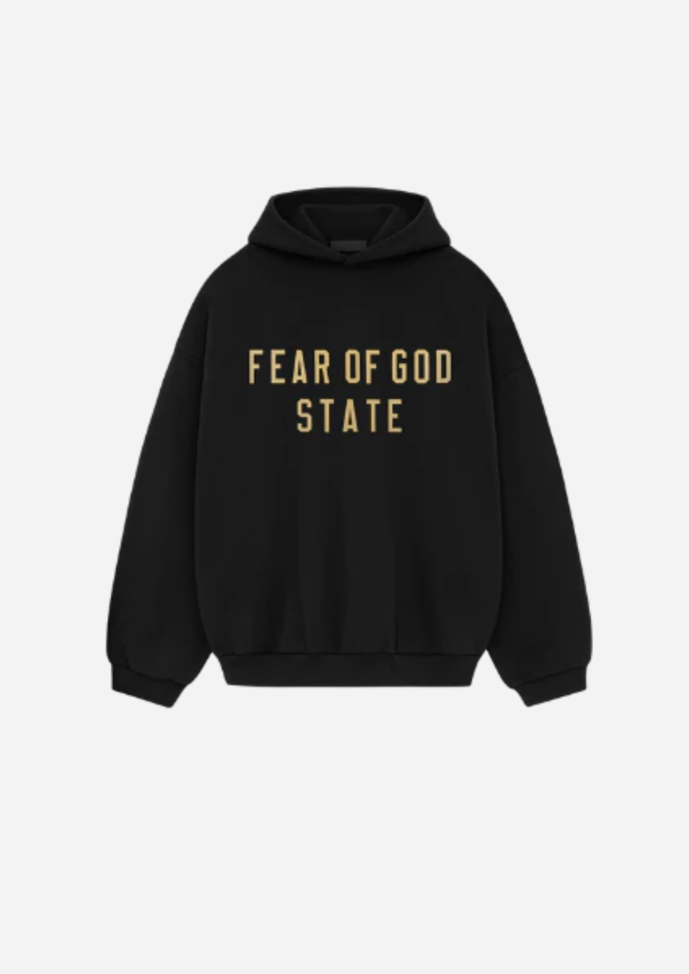 Fear of God Essentials Black Yellow State Hoodie