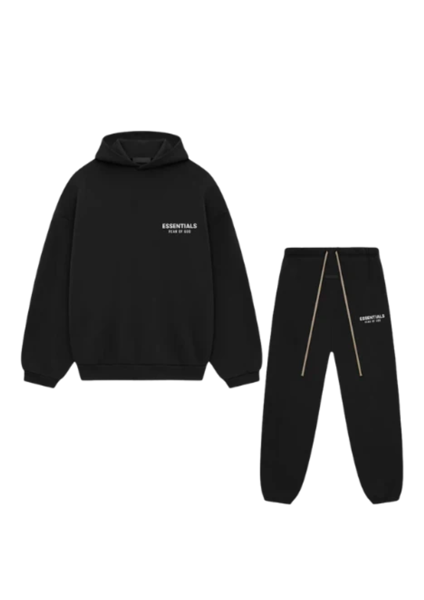 Fear of God Essentials Tracksuit Black White